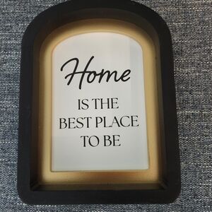 Black and Gold Home Decor Sign